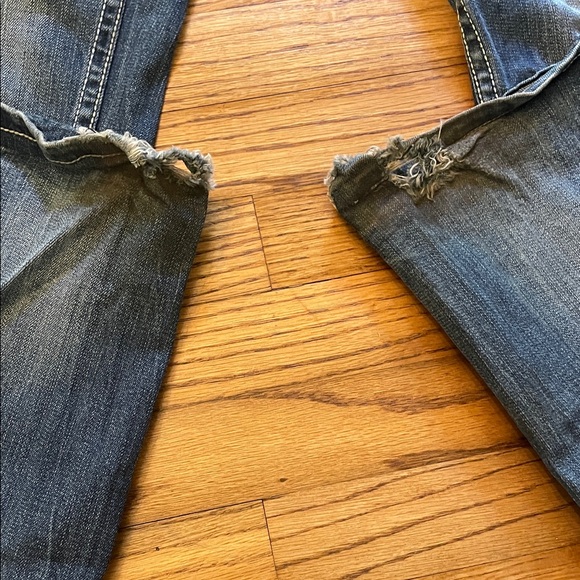 Cowgirl Tuff Women's Blue Boot Cut Jeans with Rhinestone Cowgirl Sz 30 - Picture 10 of 12